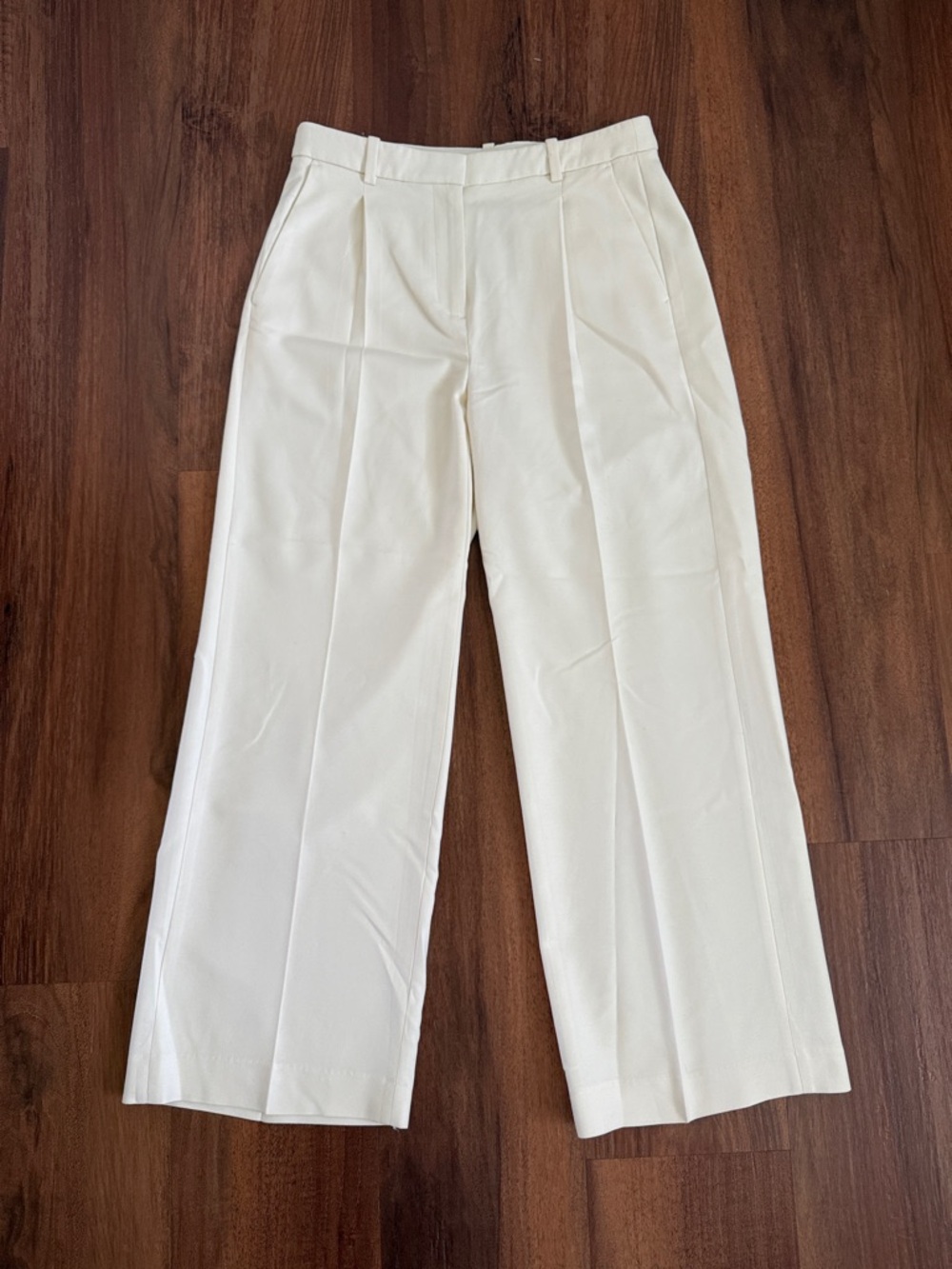 J.Crew Ivory Essential Wide Leg Pant